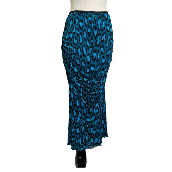 Diane Von Furstenberg evergreen leopard print midi skirt size M - Picture 8 of 12